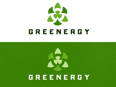 绿色核能能源logo设计